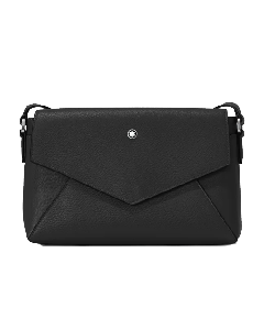 Sartorial Black Leather Small Double Bag