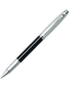 This 100 Black Lacquer & Brushed Chrome Rollerball Pen is designed by Sheaffer.