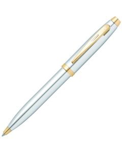 This is the Sheaffer Polished Chrome 100 Series Ballpoint Pen with Gold-Tone Trim.