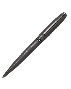Gunmetal Patterned Stream Ballpoint Pen by Hugo Boss
