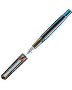 This Peacock Blue Infrangibile Fountain Pen has been designed by TIBALDI.