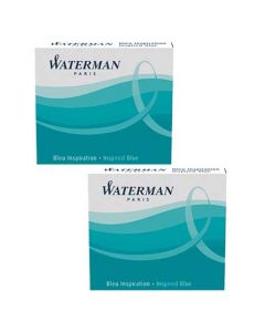 Waterman Fountain Pen Ink Cartridges are available in Inspired Blue.