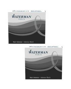 Waterman Fountain Pen Ink Cartridges are available in Intense Black