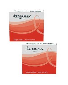 Waterman Fountain Pen Ink Cartridges are available in Audacious Red.
