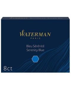 Waterman Large Standard Cartridges are available in Serenity Blue.