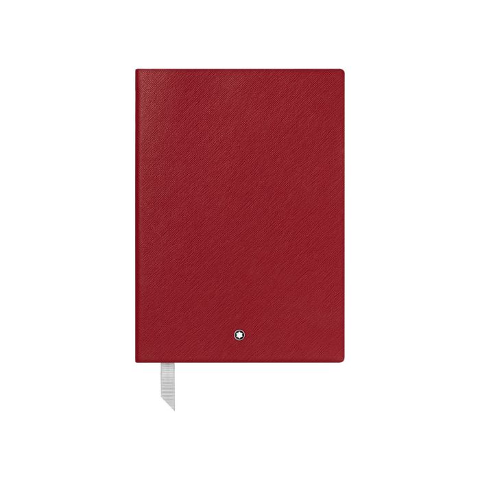 The Montblanc fine stationery red A5 lined notebook.