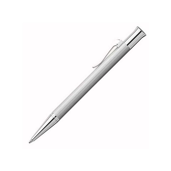 The Graf von Faber-Castell, Rhodium-Plated Guilloche Ballpoint Pen has been masterfully crafted from the finest materials and features an intricately engraved design along the barrel