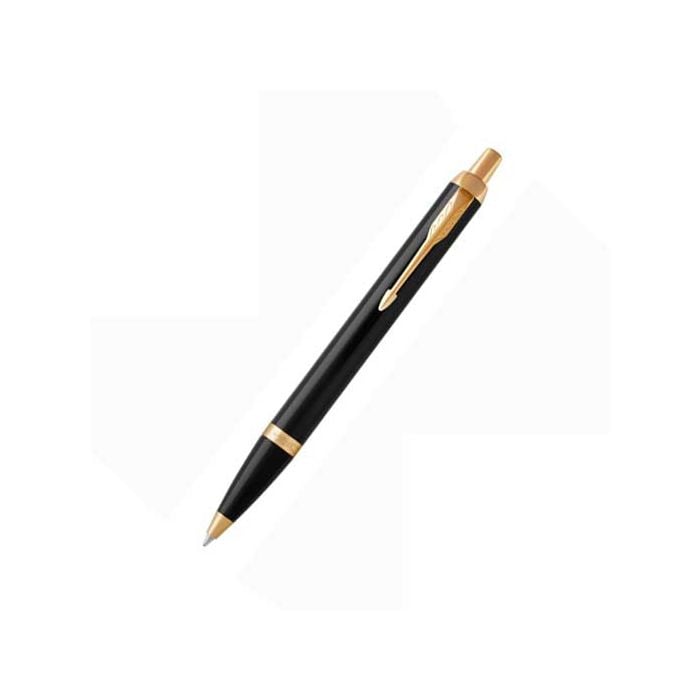 Parker, Premium IM, Classic, Brass Bodied, Black Lacquer coated, Gold plated Ballpoint Pen