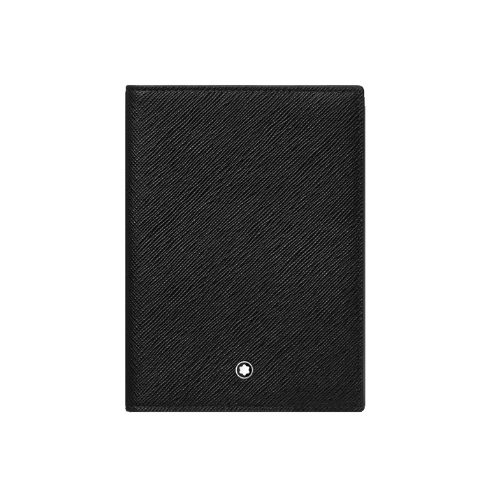 Sartorial Black Leather Passport Holder with Card Slots By Montblanc.