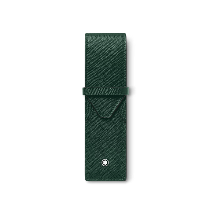 Montblanc's Sartorial 2 Pen Pouch British Green Saffiano Leather