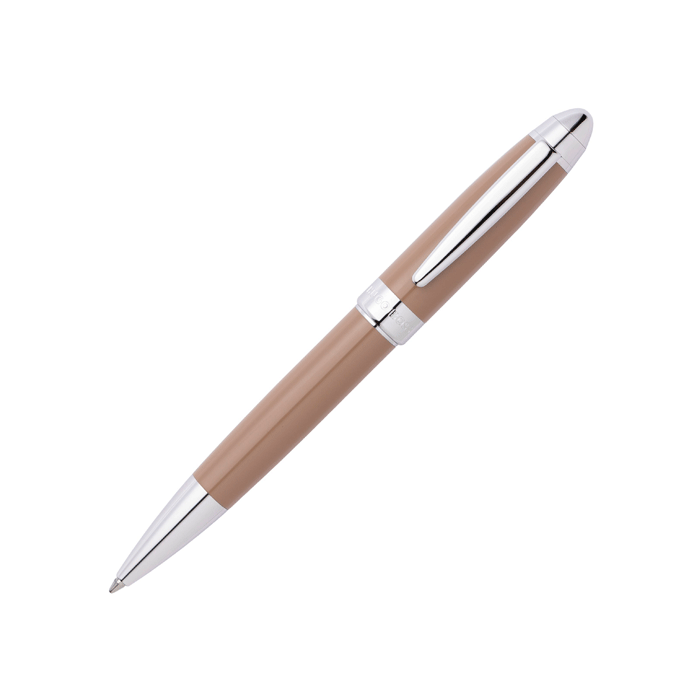 This Icon Camel & Chrome Ballpoint Pen by Hugo Boss is kept subtle with the camel colour but also makes a statement. 