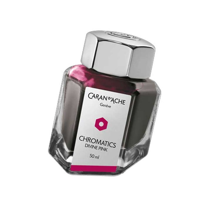This is the Caran d'Ache Divine Pink Chromatics 50ml Ink Bottle.