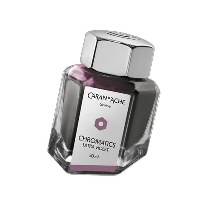 This is the Caran d'Ache Ultraviolet Chromatics 50ml Ink Bottle.