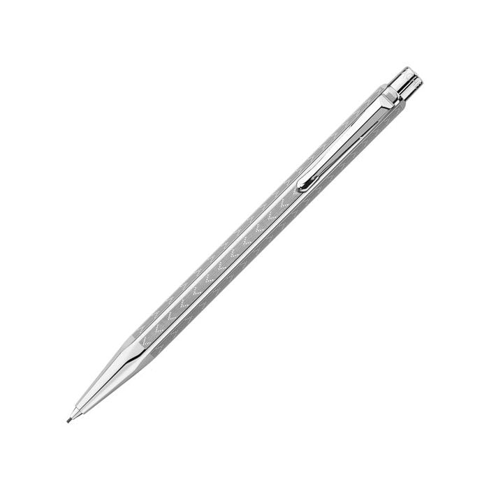 The Caran d'Ache Ecridor Chevron mechanical pencil is made from solid brass with palladium-coating.
