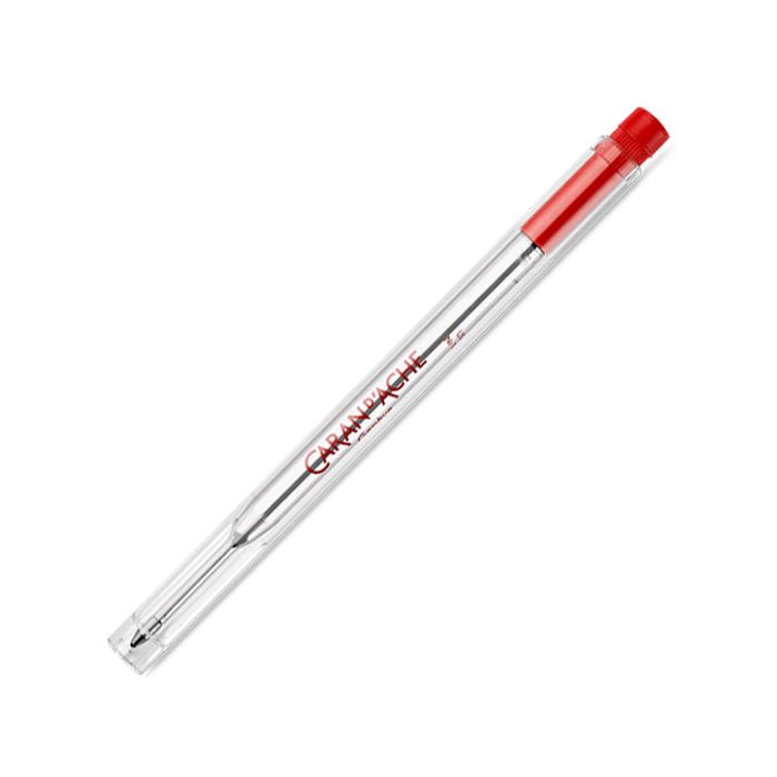 This is the Caran d'Ache Red Goliath Ballpoint Pen Refill (F). 