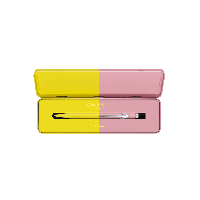 Caran d'Ache x Paul Smith 849 Limited Edition Ballpoint Pen In Chartreuse & Rose