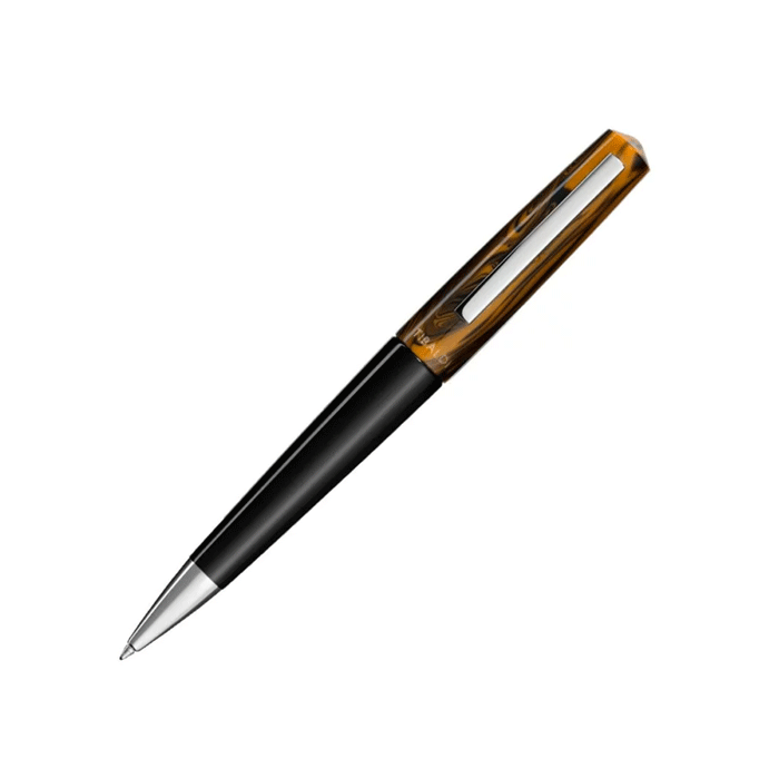 This Tibaldi Infrangible Chrome Yellow Ballpoint Pen is made in Italy. 