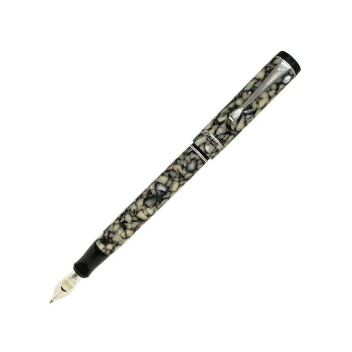 This Conklin Duragraph Cracked Ice Fountain Pen was made in the US and has a resin barrel and cap. 