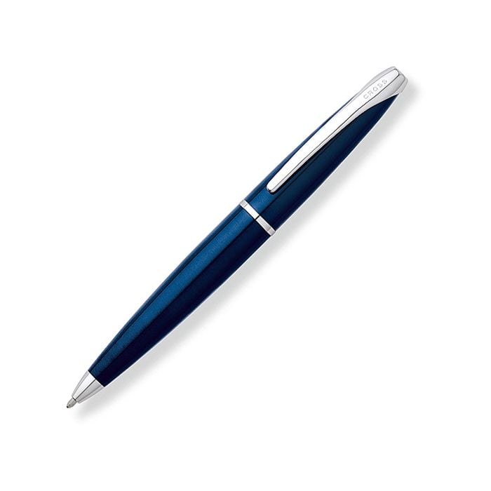 Cross ATX Translucent Blue Lacquer Ballpopint Pen.