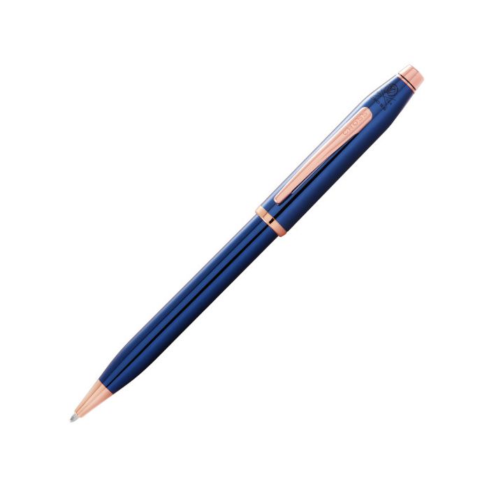 This is the Cross Century II Blue Translucent Lacquer Ballpoint Pen.