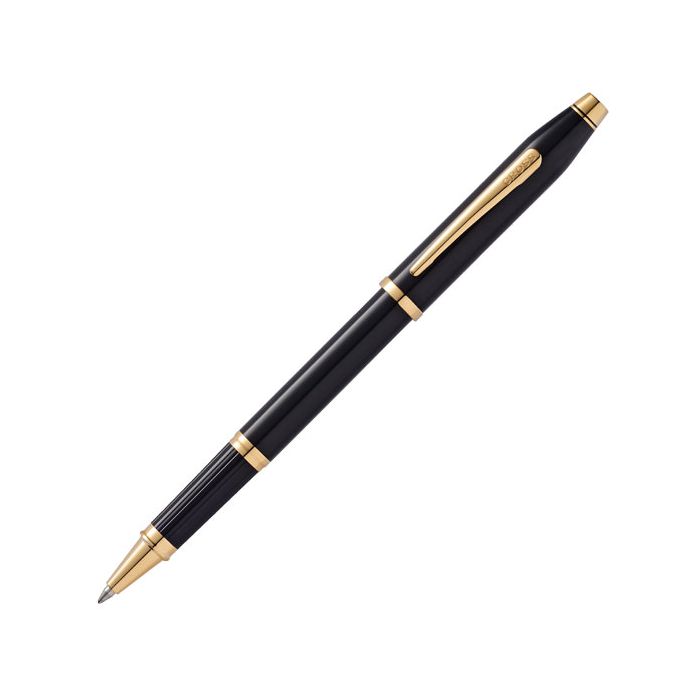 The Cross black lacquer rollerball pen in the Century II collection.