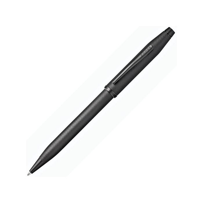 This Century II Black Micro-Knurl Ballpoint Pen was designed by Cross. 