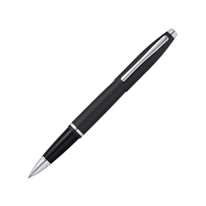 This Calais Matt Black Lacquer Rollerball Pen is designed by Cross. 