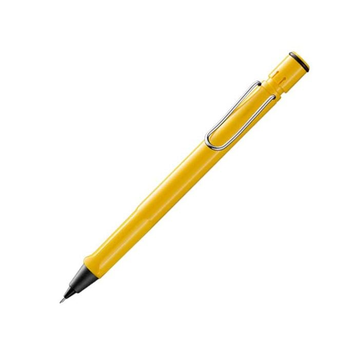 Yellow LAMY mechanical pencil with eraser.
