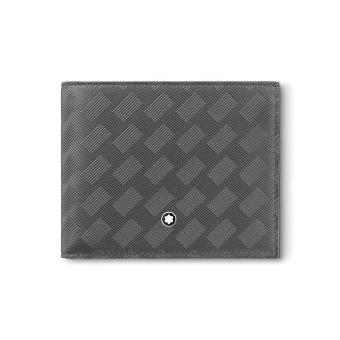 Montblanc's Extreme 3.0 6CC Bifold Forged Iron Cowhide Leather Wallet comes with a textured pattern on the exterior. 