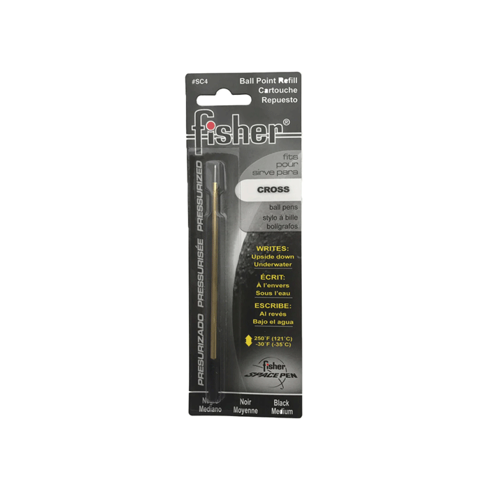 This Fisher Ballpoint Refill Black For Cross Pens has a medium nib. 