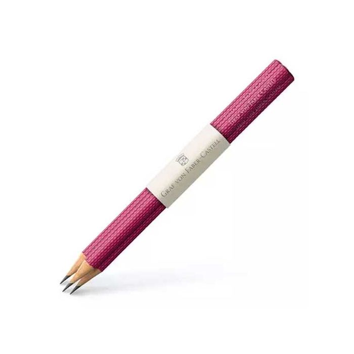 These are the Graf von Faber-Castell Electric Pink Guilloche Pencils Pack of 3.