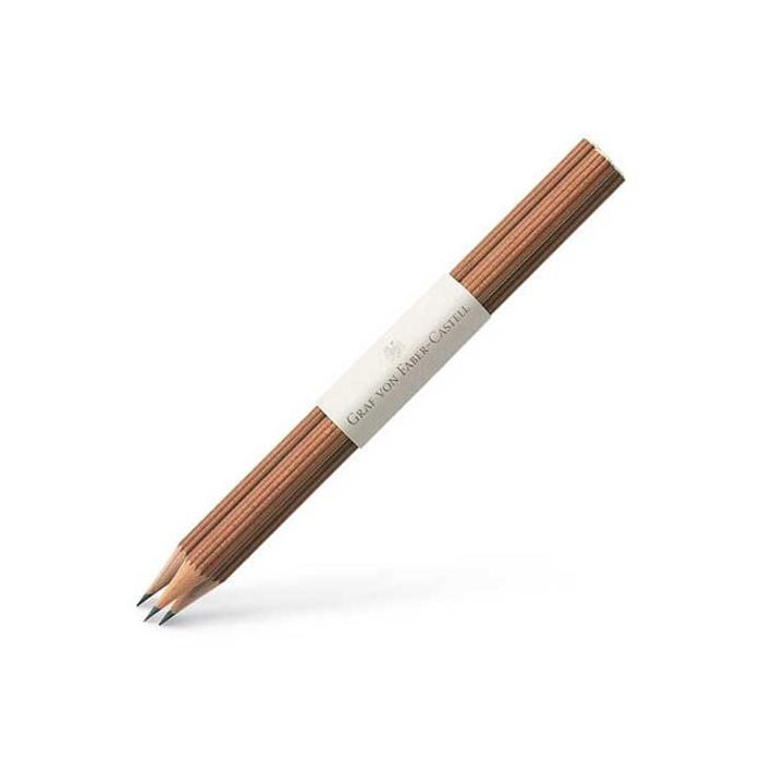 Graf von Faber-Castells Perfect pencil 3 pack In brown is made with high quality graphite leads.