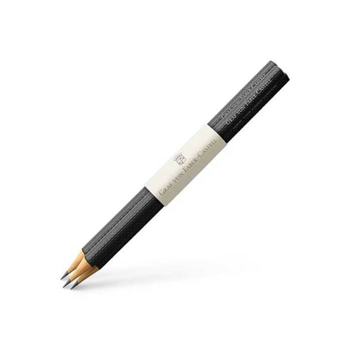 The Graf von Faber-Castell Graphite Guilloche Pencils Pack of 3 