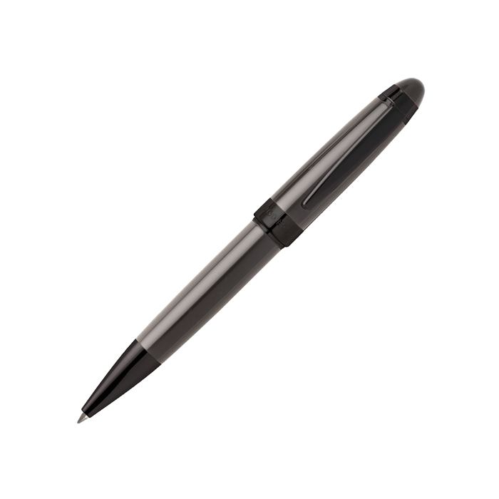 This Hugo Boss Icon Grey & Gunmetal Rollerball Pen can be personalised with engraving on the barrel and clip. 