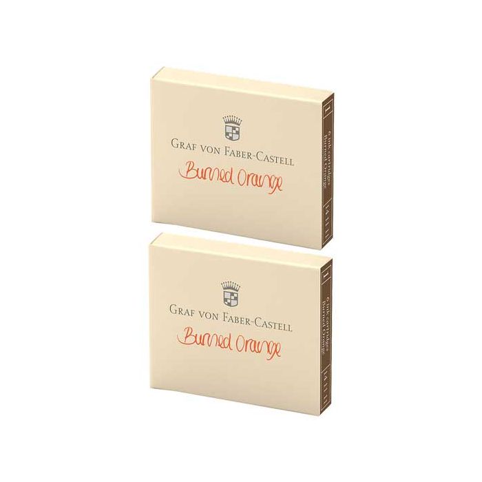 These Burned Orange 2 x 6 Ink Cartridge Packs are designed by Graf von Faber-Castell. 