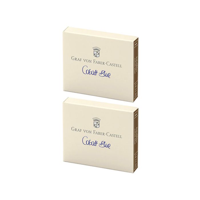 These Cobalt Blue 2 x 6 Ink Cartridge Packs are designed by Graf von Faber-Castell. 