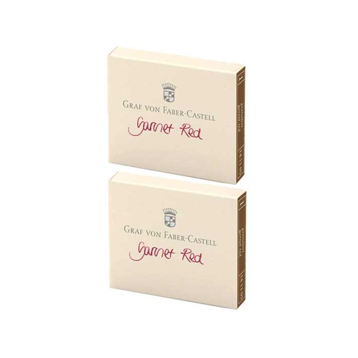 These Garnet Red 2 x 6 Ink Cartridge Packs are designed by Graf von Faber-Castell. 