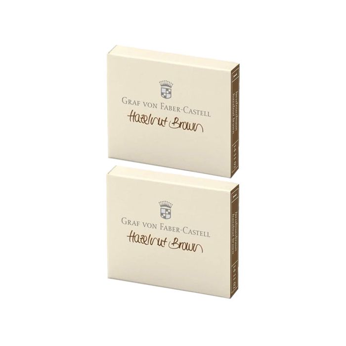 These Hazelnut Brown 2 x 6 Ink Cartridge Packs are made by Graf von Faber-Castell. 