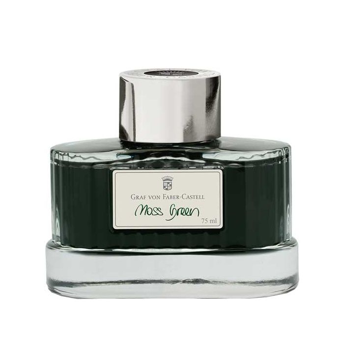 This 75ml Moss Green Ink Bottle is designed by Graf von Faber-Castell. 