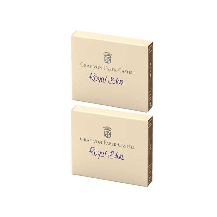 These Royal Blue 2 x 6 Ink Cartridge Packs are designed by Graf von Faber-Castell. 