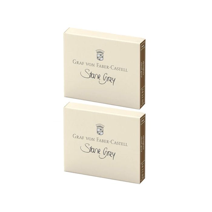These Stone Grey 2 x 6 Ink Cartridge Packs are made by Graf von Faber-Castell.