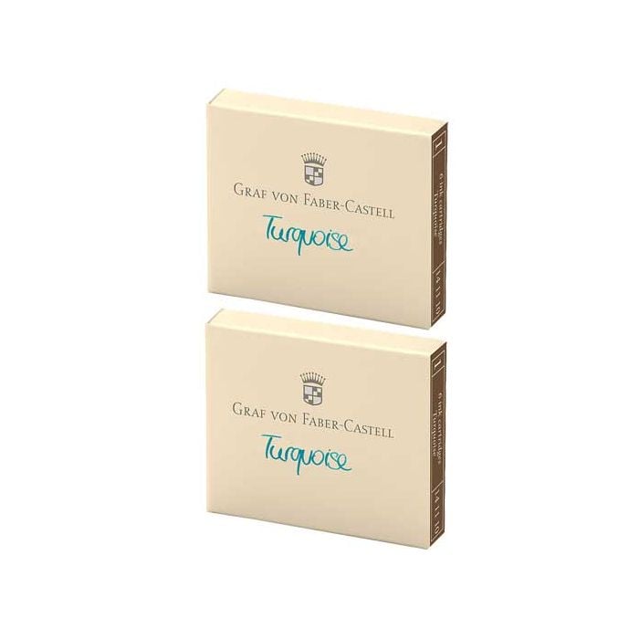 These Turquoise 2 x 6 Ink Cartridge Packs are designed by Graf von Faber-Castell.