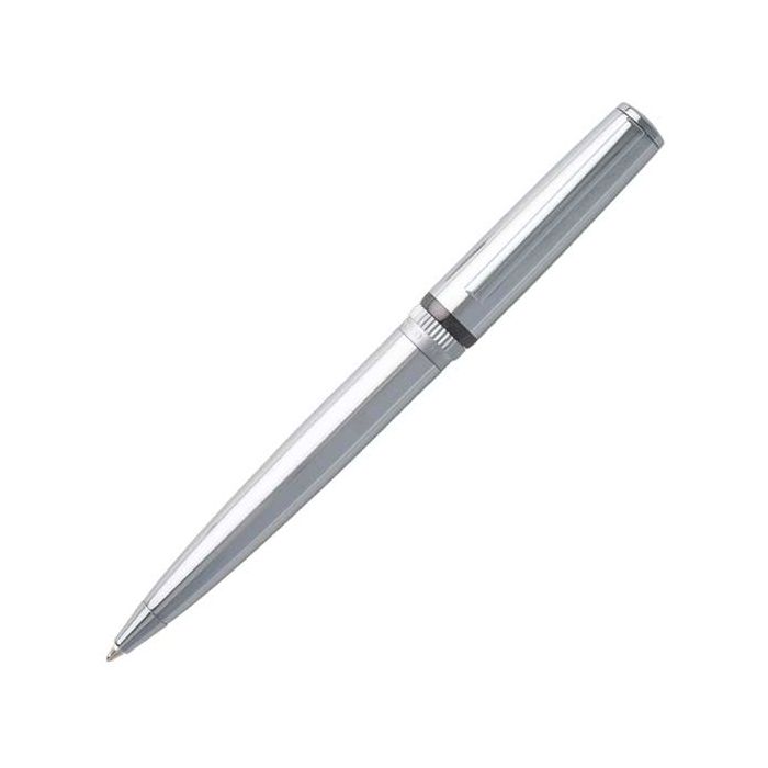 The Hugo Boss, Gear, Chrome Ballpoint Pen features a smooth chrome plated body, polished to a high shine perfectly balanced for comfort and control. 