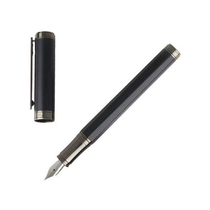 The Hugo Boss, Step, Blue Lacquer & Gunmetal Fountain Pen has been expertly crafted with pure excellence. 