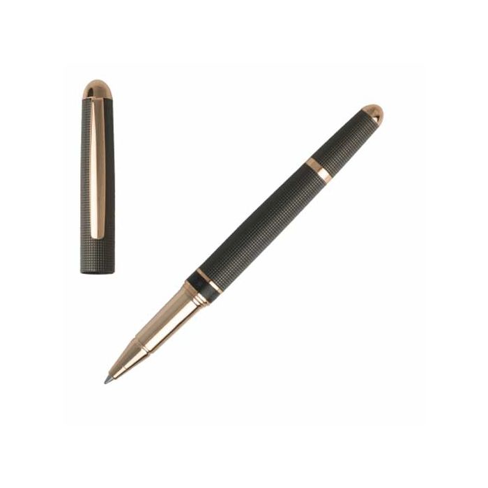 Full view of the Hugo Boss Framework  rollerball pen with gun-plate.