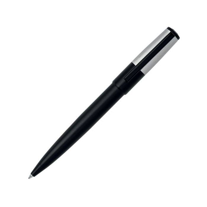 This Gear Minimal Black & Chrome Ballpoint Pen has been designed by Hugo Boss.