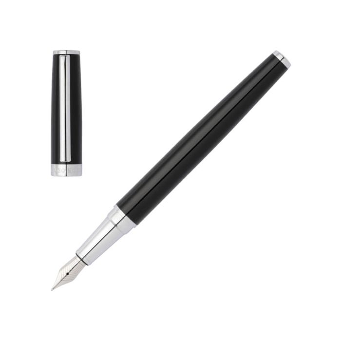 This Gear Icon Black Fountain Pen is designed by Hugo Boss. 