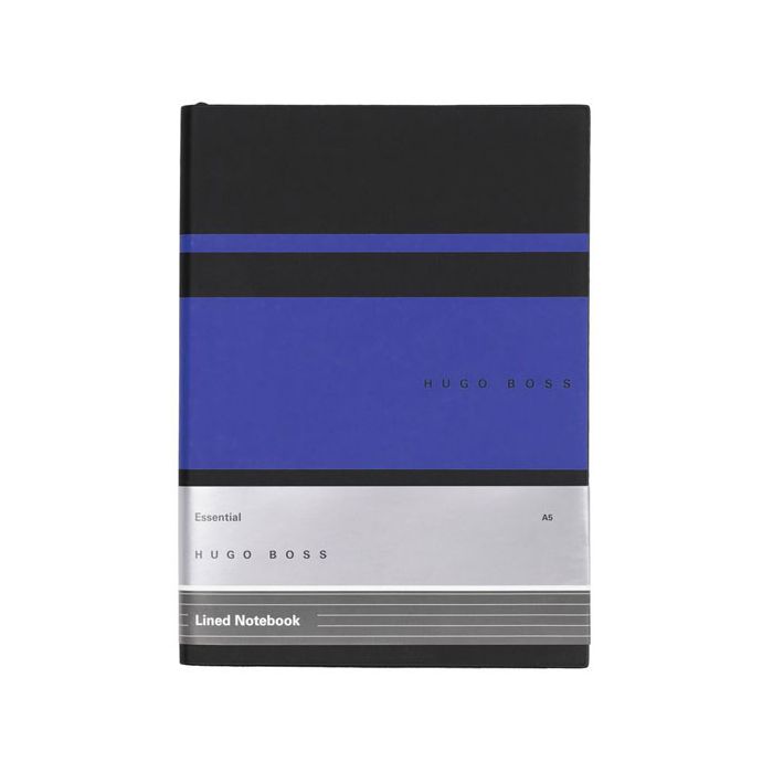 This Essential Gear Matrix Blue Lined A5 Notebook has been designed for Hugo Boss.