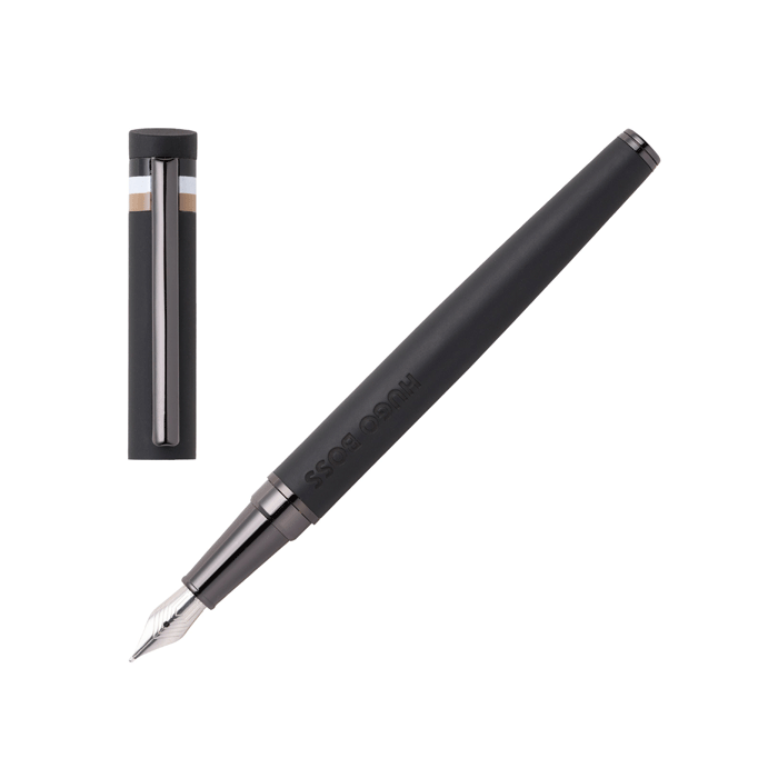 This Loop Iconic Stripe Black Fountain Pen is by Hugo Boss