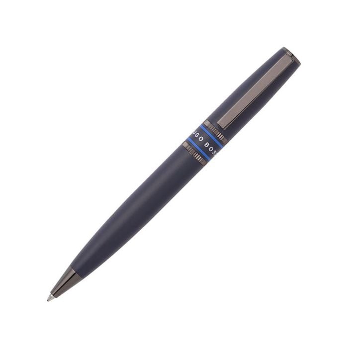 This Blue Illusion Gear Ballpoint Pen has been designed for Hugo Boss.